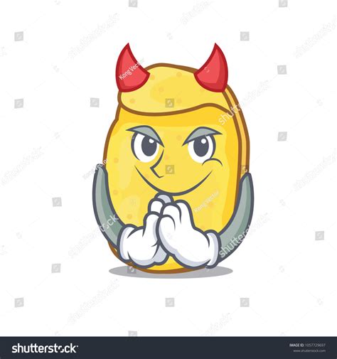 Devil Potato Chips Mascot Cartoon Stock Vector Royalty Free