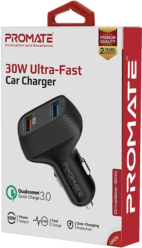 PROMATE ULTRA FAST CAR CHARGER 30W Asia Mobile Phone