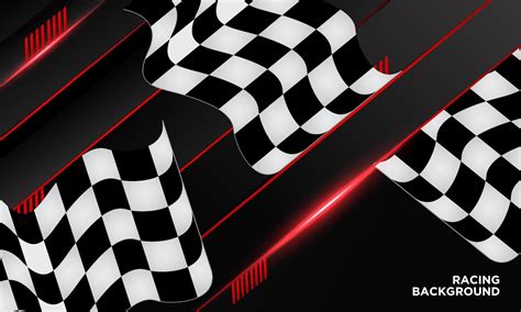 Trendy Racing Background Template With Race Flag Modern Racing Design