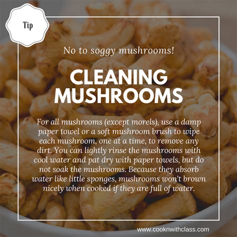 cleaning mushrooms - Cook'n With Class Paris