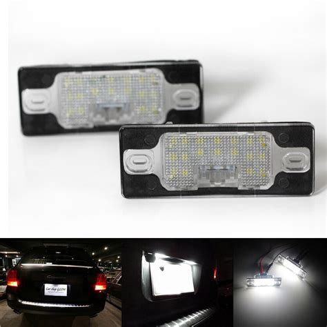 LED Number License Plate Lights Lamp For Porsche Cayenne VW Golf Tiguan