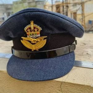 Ww British Raf Visor Cap Repro Pilot Peak Hat Uniform Air Force