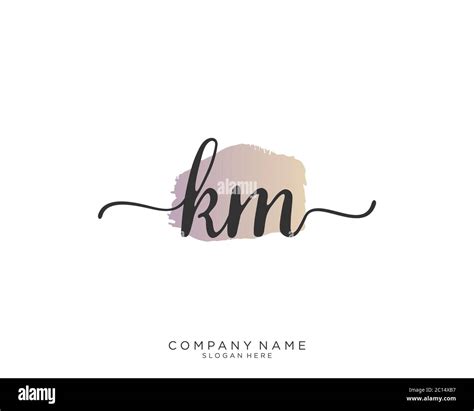 KM Initial Handwriting Logo Vector Stock Vector Image Art Alamy