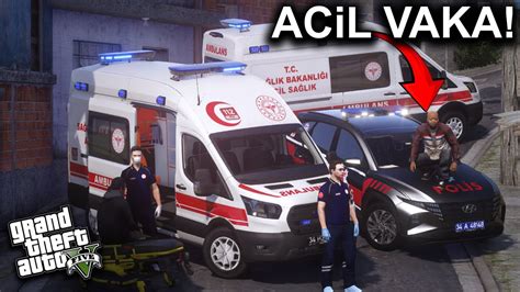 BIÇAKLI KAVGA İHBARI 112 AMBULANS GTA 5 ROLEPLAY YouTube