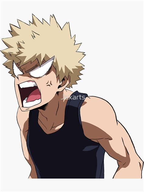 "Angry bakugo" Sticker for Sale by Jaxarts | Redbubble