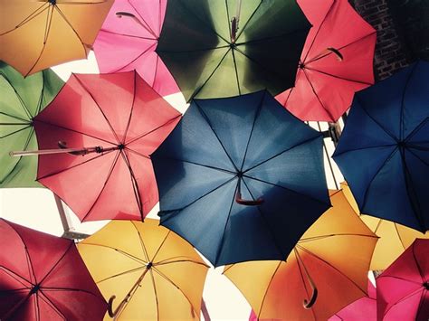 Free Colorful Umbrella Aesthetic Background Free Photo Rawpixel