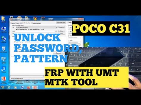 Poco C31 Pattern Unlock UMT Poco C31 Password FRP Unlock With UMT MTK