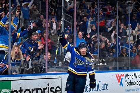 Jordan Kyrou Of The St Louis Blues Reacts After Scoring A Goal News Photo Getty Images