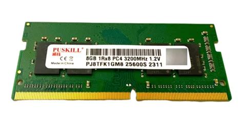 Memoria Ram Alto Rendimiento Gamer Color Verde Gb X Gb Puskill Sodimm