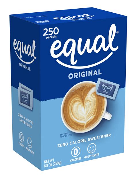 Equal Zero Calorie Sweetener Packets Sugar Substitute Ct