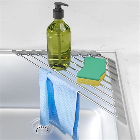 Fafcitvz Triangle Dish Drying Rack Multipurpose Roll Up