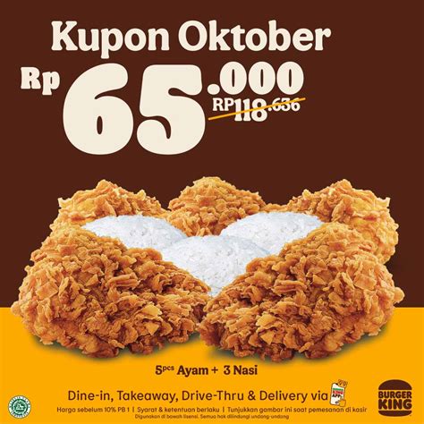 Promo Kupon Diskon Burger King Bulan Oktober