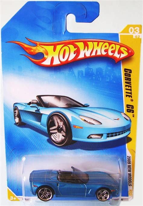 Hot Wheels 2009 Corvette C6 Convertible Blue 0342 2009 New Models 164 Scale