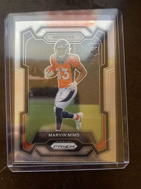 2023 Panini Prizm Marvin Mims Silver Prizm Rookie 327 Denver Broncos