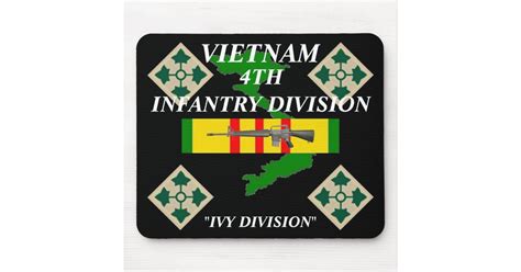 4th Infantry Vietnam Mousepad 2b Zazzle