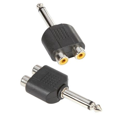 Adam Hall Connectors 7548 Y Connector 2 X Mono Rca Female To 6 3 Mm