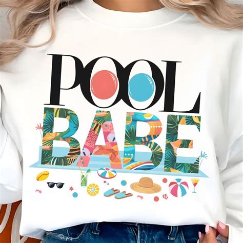 Pool Babe Png Retro Summer Png Trendy Png Girls Trip Png Beach Vibes Png Trendy Summer Png