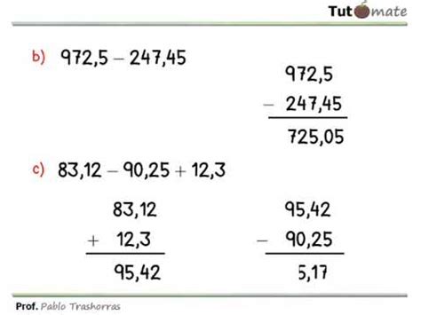 Ejercicio De Sumas Y Restas Con Decimales Decimal Suma Y Resta Images