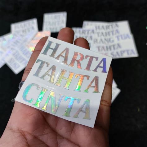 Jual Sticker Harta Tahta Custom Nama Stiker Harta Tahta Namamu