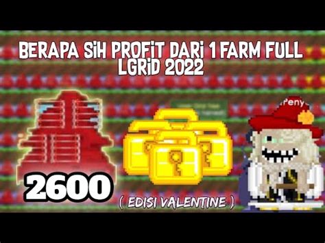 Berapa Sih Profit Dari Full Farm Laser Grid Growtopia Indonesia