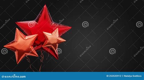 Bunch Of Foil Balloons And Space For Text Against Black Background