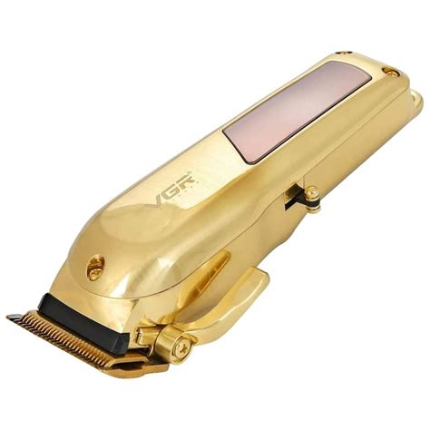 VGR V 278 Máquina de cortar cabelo profissional display LED Dourado