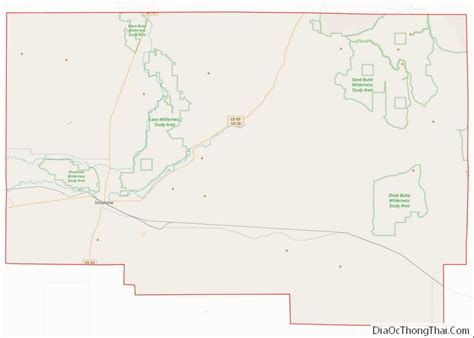 Map of Lincoln County, Idaho