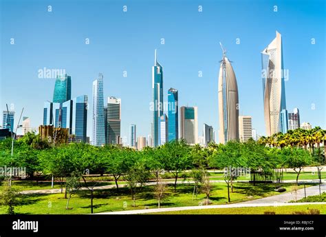 Skyline Of Kuwait City At Al Shaheed Park Stock Photo Alamy