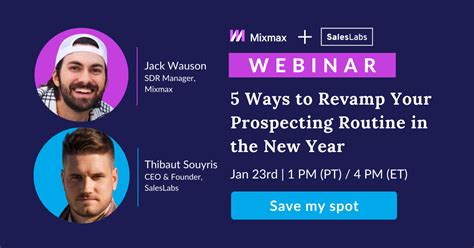 Webinar Ways To Revamp Your Prospecting Routine In The New Year