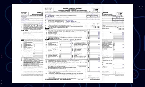 IRS Form 1040 Schedule C 2021 Document Processing