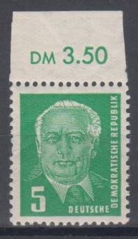 Stamps De Briefmarken Ddr Pieck Nr A Wz Xii Or Ihr