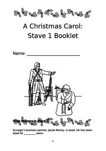 A Christmas Carol - Stave 1 Booklet | Teaching Resources