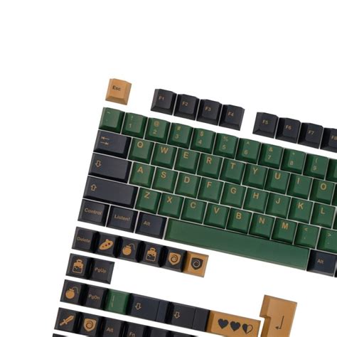 Gmk Clone Game Hero Keycaps Set Green Brown Pbt Keysium