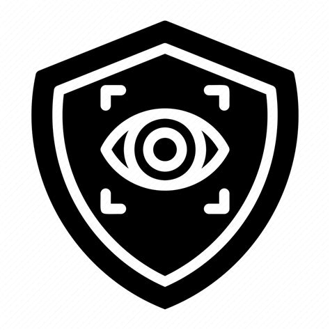 Security Retinal Scan Eye Recognition Biometric Shield Icon