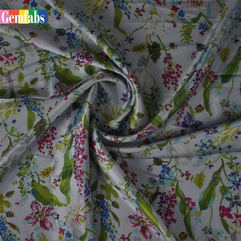 Crepe Silk Floral Digital Printed Fabrics Width And Width