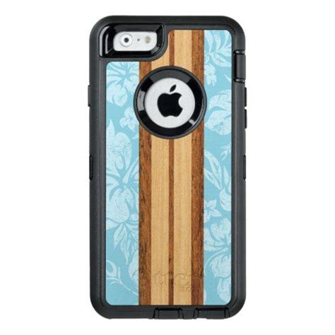 Sunset Beach Faux Wood Surfboard Hawaiian Otterbox Defender Iphone Case Iphone Case Covers