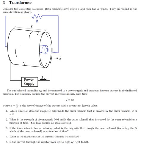 Solved 3 Transformer Consider Two Concentric Solenoids Both