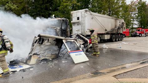 USPS driver in serious condition after collision with semi-truck on M ...