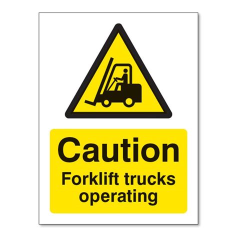 Caution Forklift Trucks Operating Sign