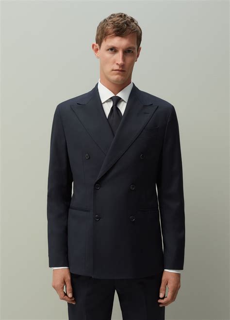 PIOMBO Man S Navy Blue Double Breasted Formal Blazer In Navy Blue OVS