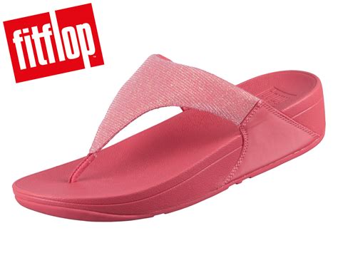 Damen Pantoletten Fitflop Lulu Fz B Rosy Coral Lulu Shimmerlux Toe