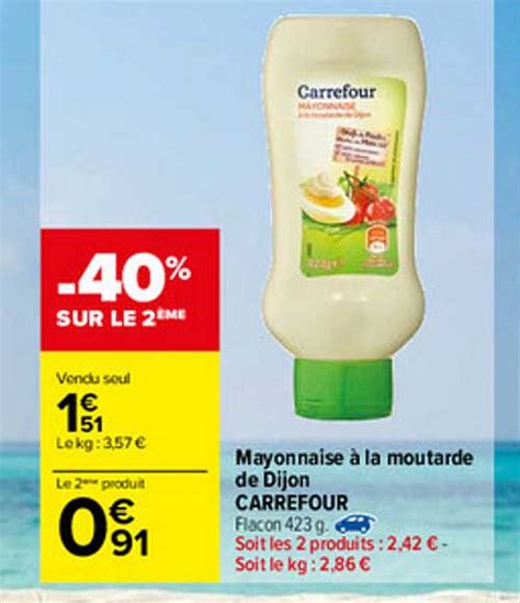 Promo Mayonnaise La Moutarde De Dijon Carrefour Chez Carrefour