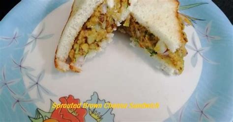 Sprouted Brown Channa Sandwich Yummy Ashas Kitchen