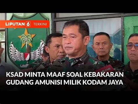 Ksad Sebut Akan Evaluasi Penyimpanan Amunisi Pascaledakan Gudang