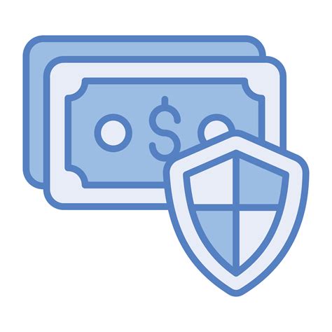 Financial security, bank account protection, secure money vector