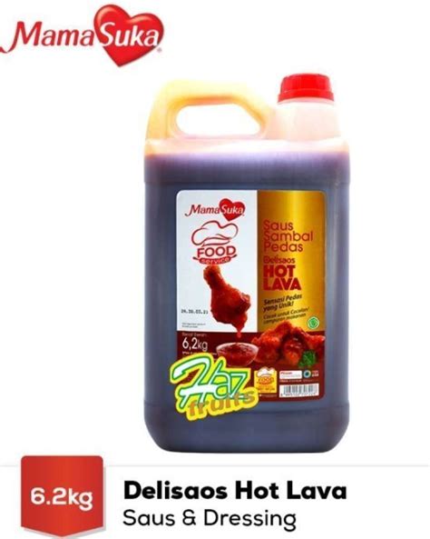 Jual Mamasuka Delisaos Hot Lava Saus Sambal Pedas Jerigen 6 2kg Halal Di Seller Haz Fruits