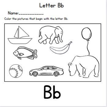 Letter Bb Activities No prep/ worksheets/ printables | TPT