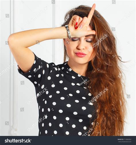 Portrait Sexy Brunette Black Dress On Stock Photo 713006362 Shutterstock