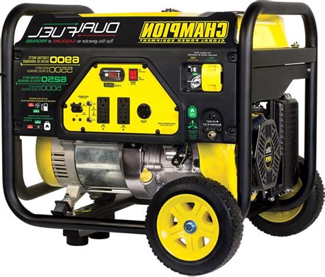 Champion 5500 Watt Dual Fuel Portable Generator With Wheel