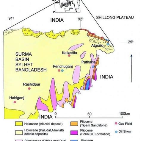 Geological Map of Sylhet. | Download Scientific Diagram